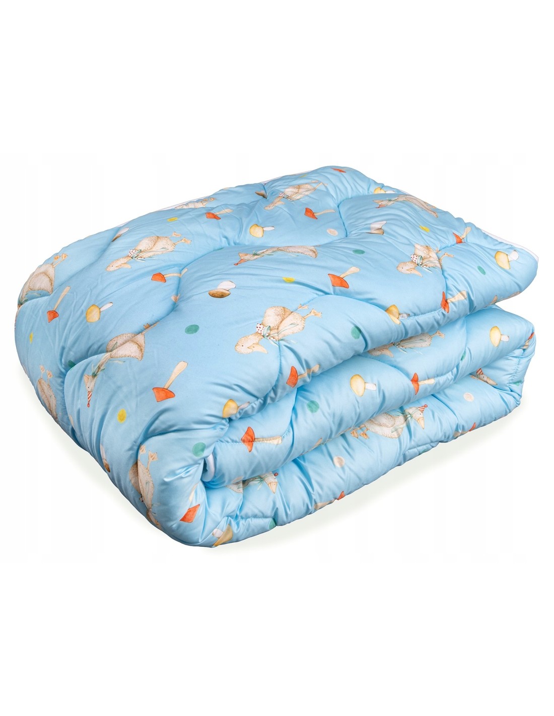 Přikrývka 140x200 Modrá S Potiskem Celoroční Antialergická Měkká