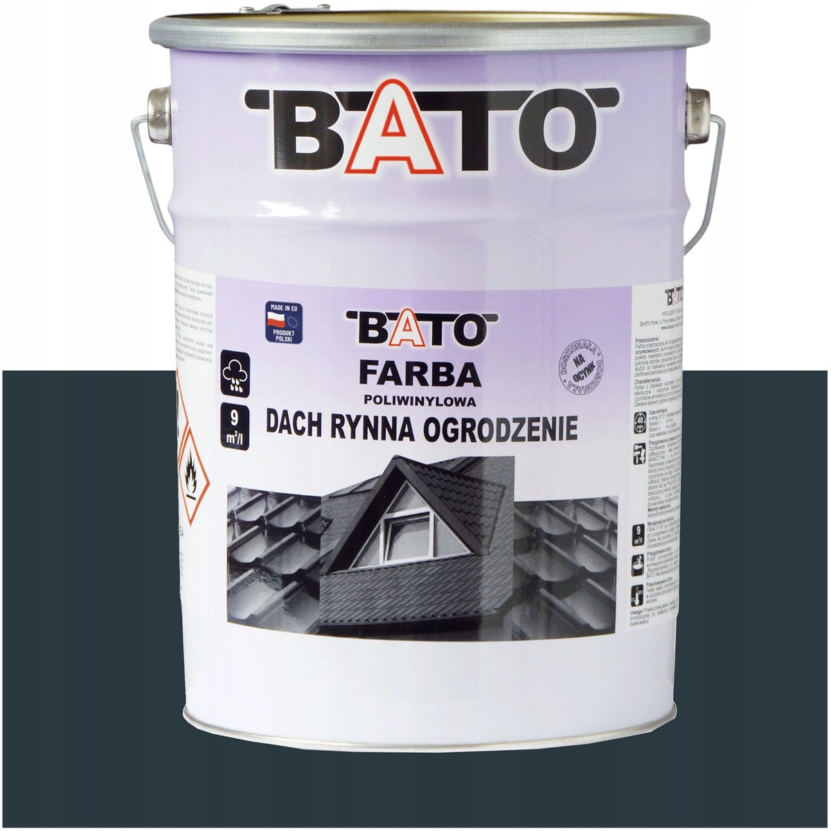Polská Barva Bato Polyvinylová Střecha Žlabu Oplocení Ral 7016 Antracit 5L