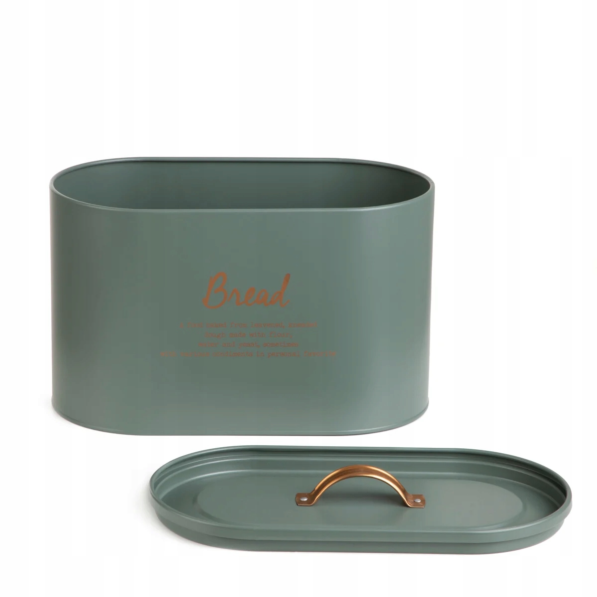 Chlebak ESCILLE metalowy zielony 34x21x18 cm HOMLA Rodzaj jednoczęściowy