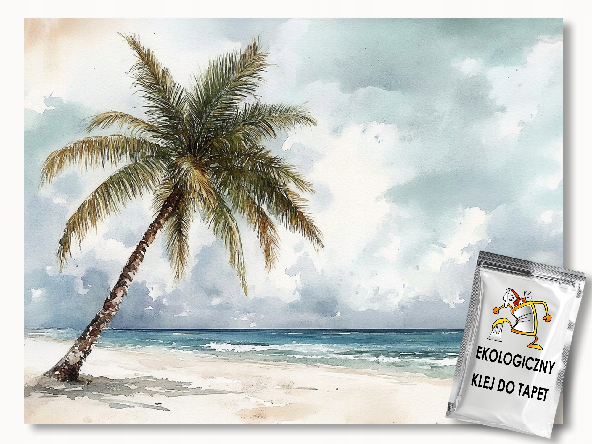 Fototapeta Flizelina Krajina Pláž Moře Oceán Dřevo Palma 250x175 110g