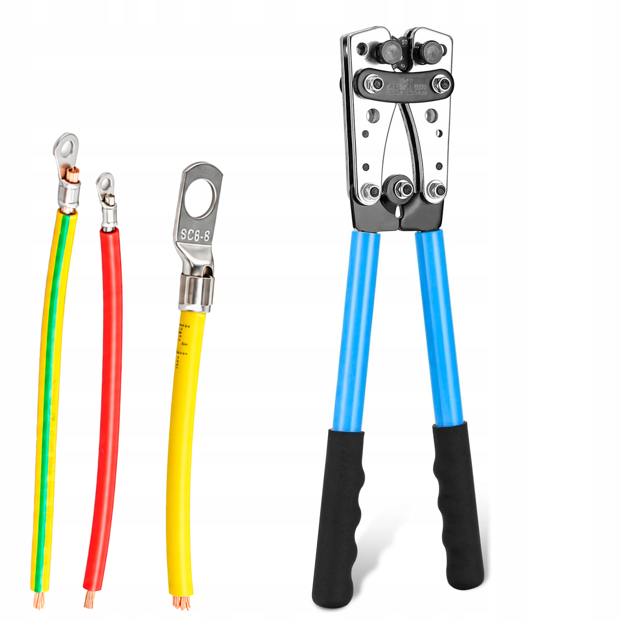 Lisovací kleště Hex HX-50B pro kabely a koncovky konektorů 6-50 mm2