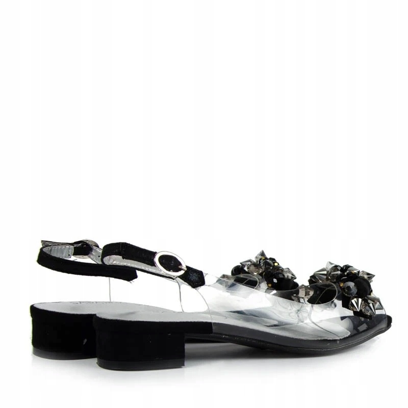 SABATINA 380-9 SANDAŁY TRANSPARENTNE CZARNE 37 Rozmiar 37