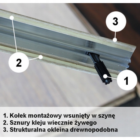 Listwa progowa łączeniowa 41mm dąb 4P dł 0, 93m Długość 93 cm