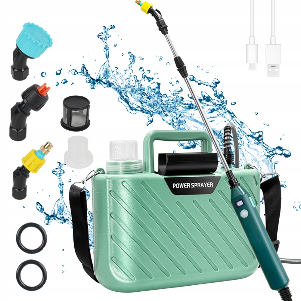 Opryskiwacz Ogrodowy Elektryczny Akumulatorowy Plecakowy Zestaw 5L