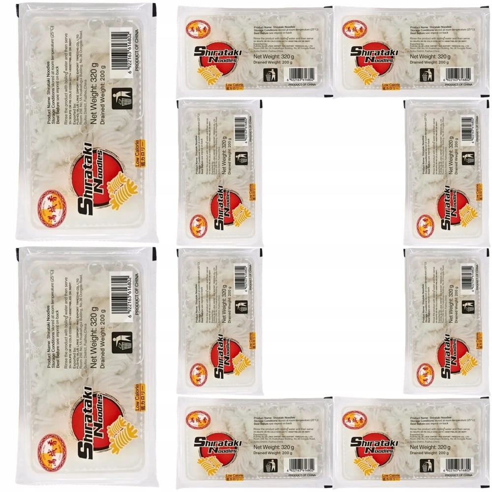 Levně 10x Těstoviny Shirataki Konjac Angel Hair Zdravé bez kalorií Bez Lepku 320 g