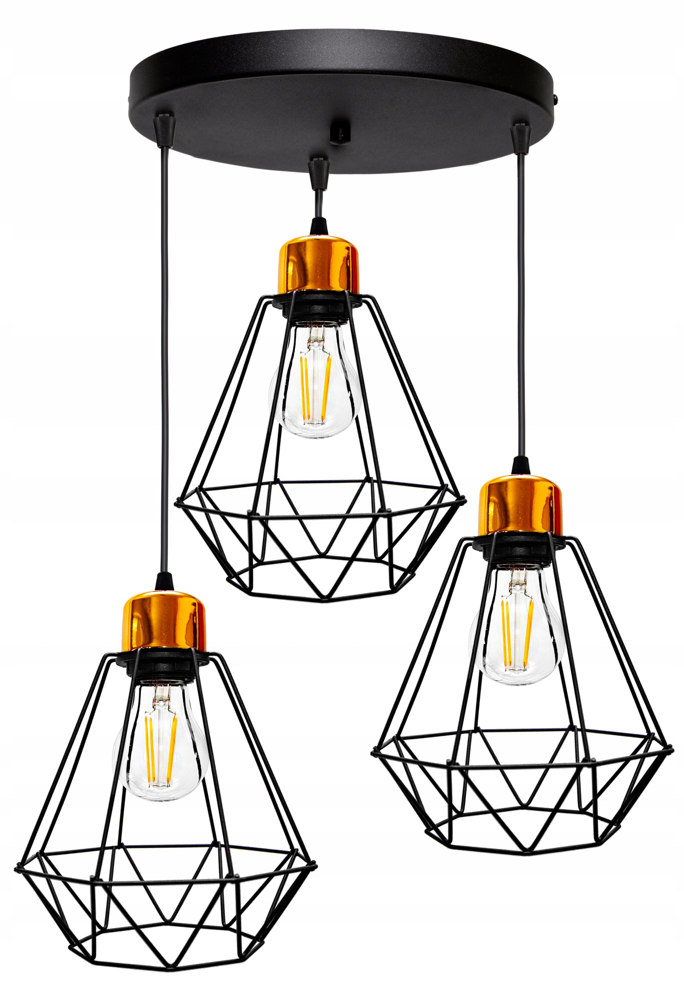 

Lampa Wisząca Sufitowa Żyrandol Loft Diament Led