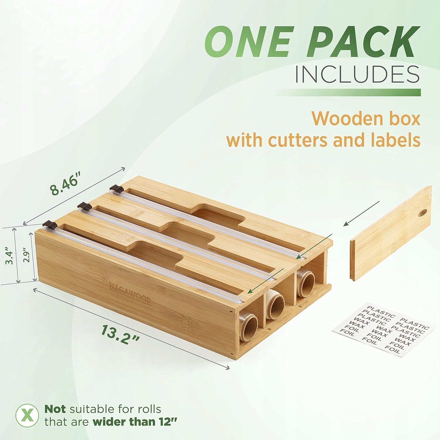 Bambusowy dyspenser do folii spożywczej 3w1 Kod producenta B0C36M9FN9