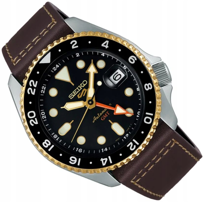 Pánské Hodinky Seiko 5 Sports SSK036K1 Automat Gmt WR100 Hardlex Lupa Luma