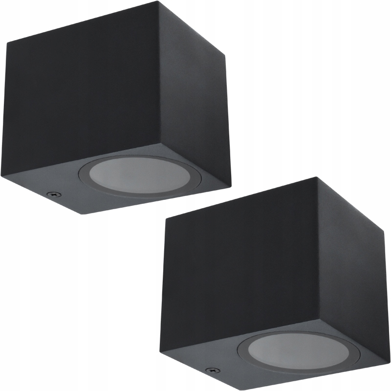 2x Nowoczesna Elewacyjna Lampa Led Zewnętrzna Na Balkon Taras Czarna Matowa