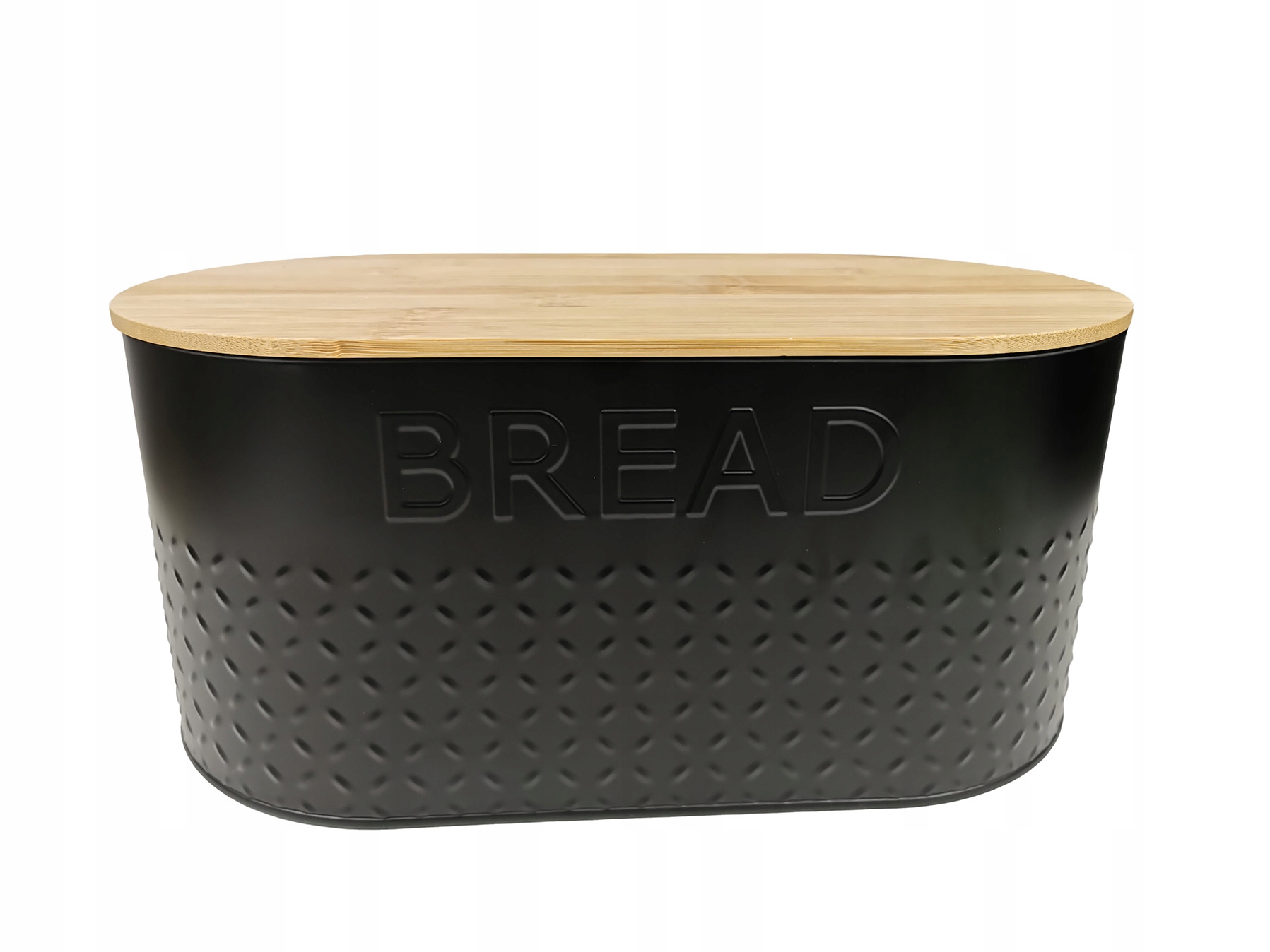 CHLEBAK POJEMNIK NA PIECZYWO Z POKRYWĄ DESKA BAMBUSOWA STALOWY CZARNY WZ03 Marka KONTRAST