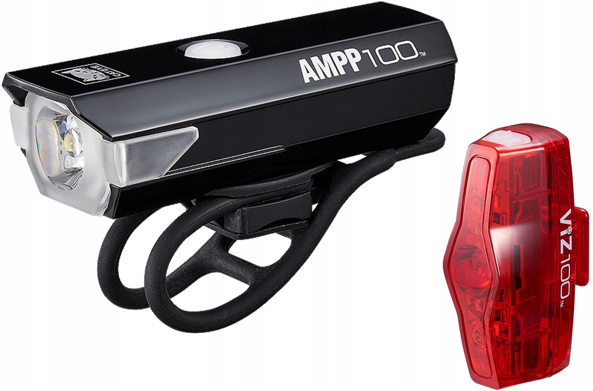 Sada světel Cateye Ampp 100 Viz 100 Usb