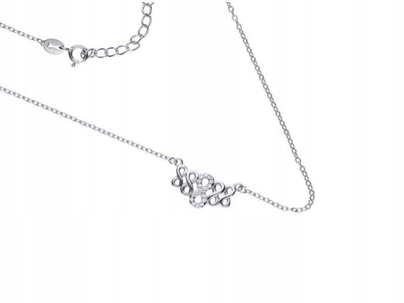 Stříbrný dámský náhrdelník 925 znaků nekonečna s přívěskem jako dárek