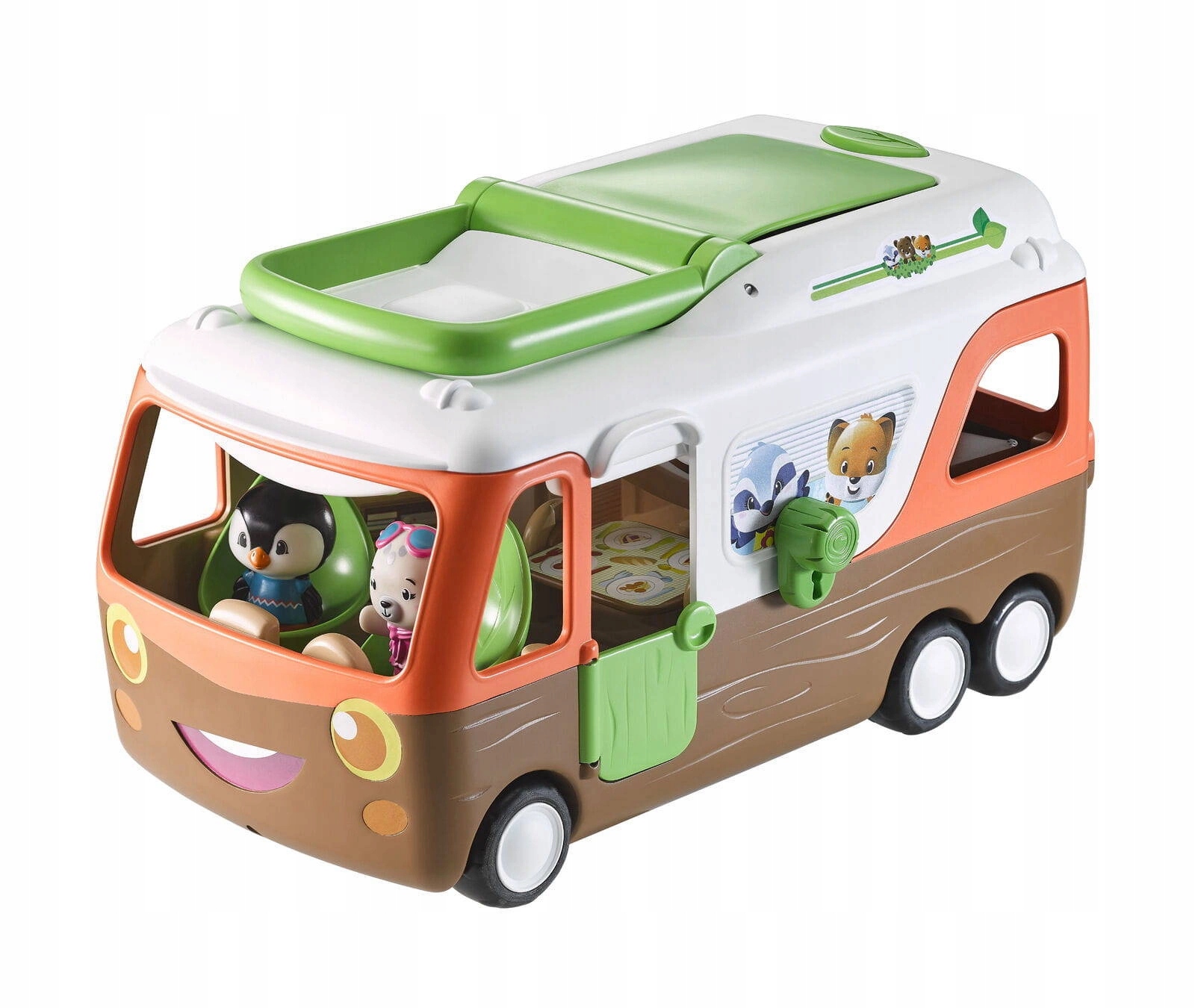 Samochód Auto Kamper, Duży, otwierany dach, przenośny, 18 m+, Klorofil Długość 33 cm