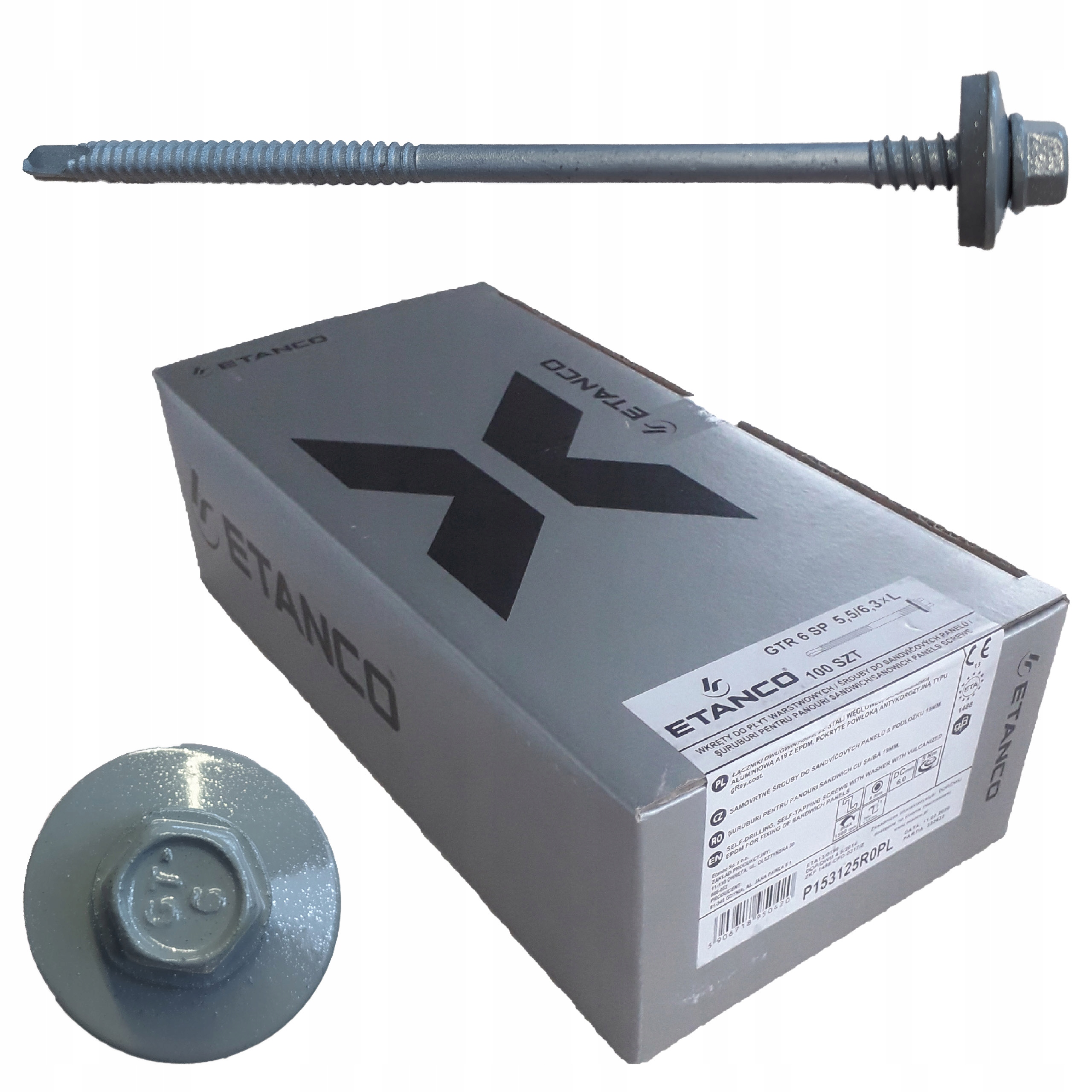 

Wkręty samowiercące do metalu 110mm Ral 9006 Szare