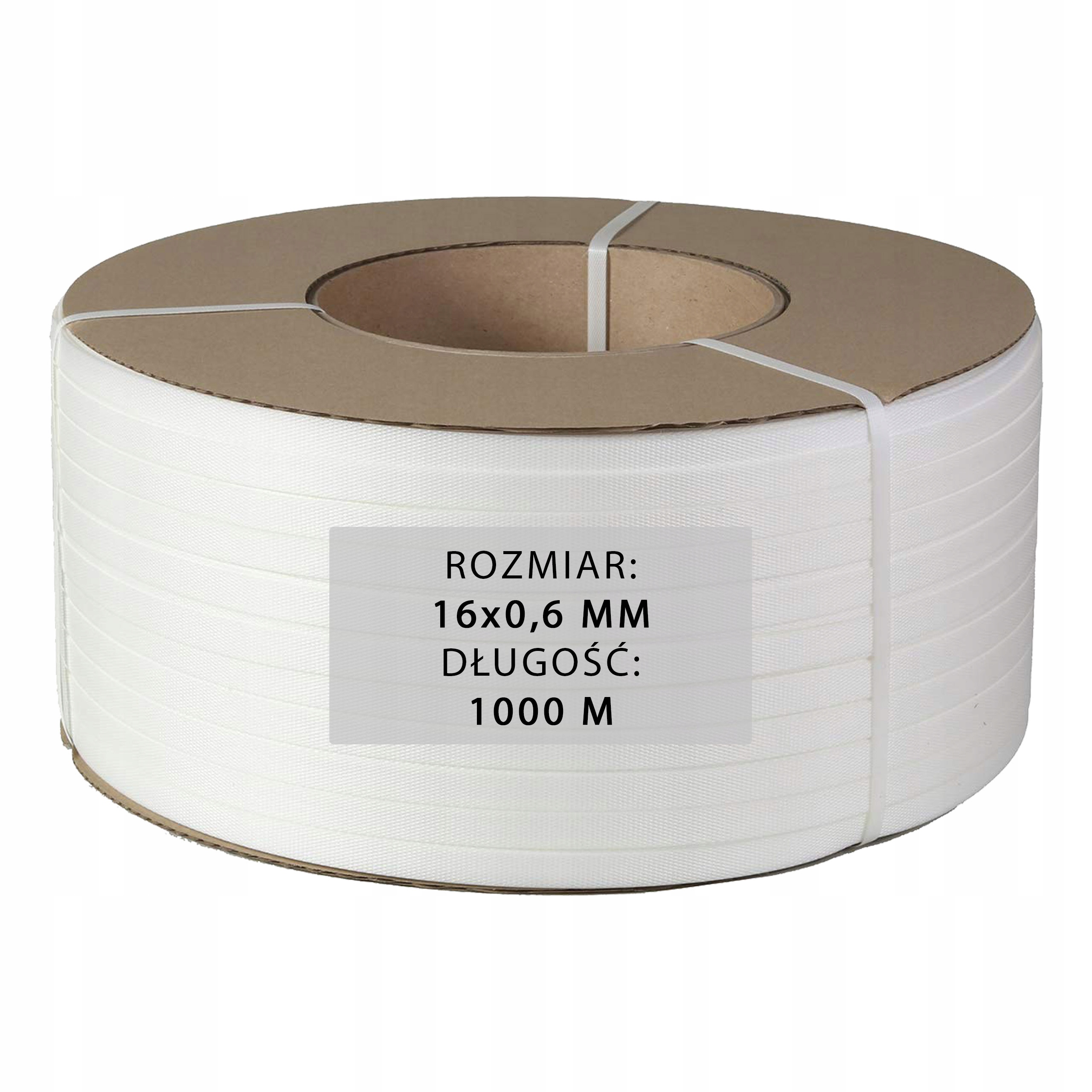 Taśma Pp 16mm Do Bandowania Polipropylenowa 16x0,6mm 1000m Spinania Palet