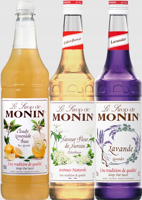 Zestaw letni do lemoniad i drinków Monin Cloudy, Kwiat bzu, Lawenda