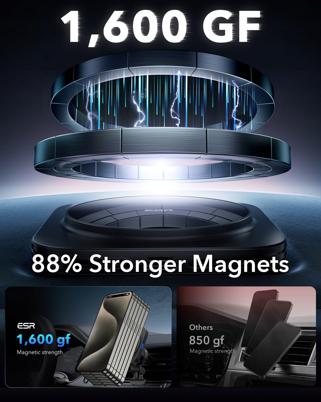 ESR Magnetyczny Uchwyt Qi2 15W z Ładowaniem do iPhone 16/15/14/13/12 — miniatura 5