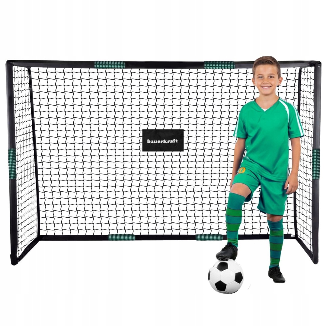 Kovová fotbalová branka s tréninkovou sítí pro fotbal 180x120x
