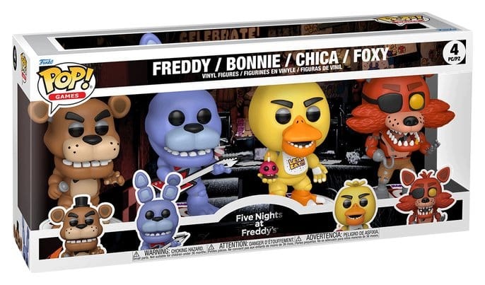 Funko Pop! Five Nights at Freddys Freddy, Bonnie, Chica, Foxy