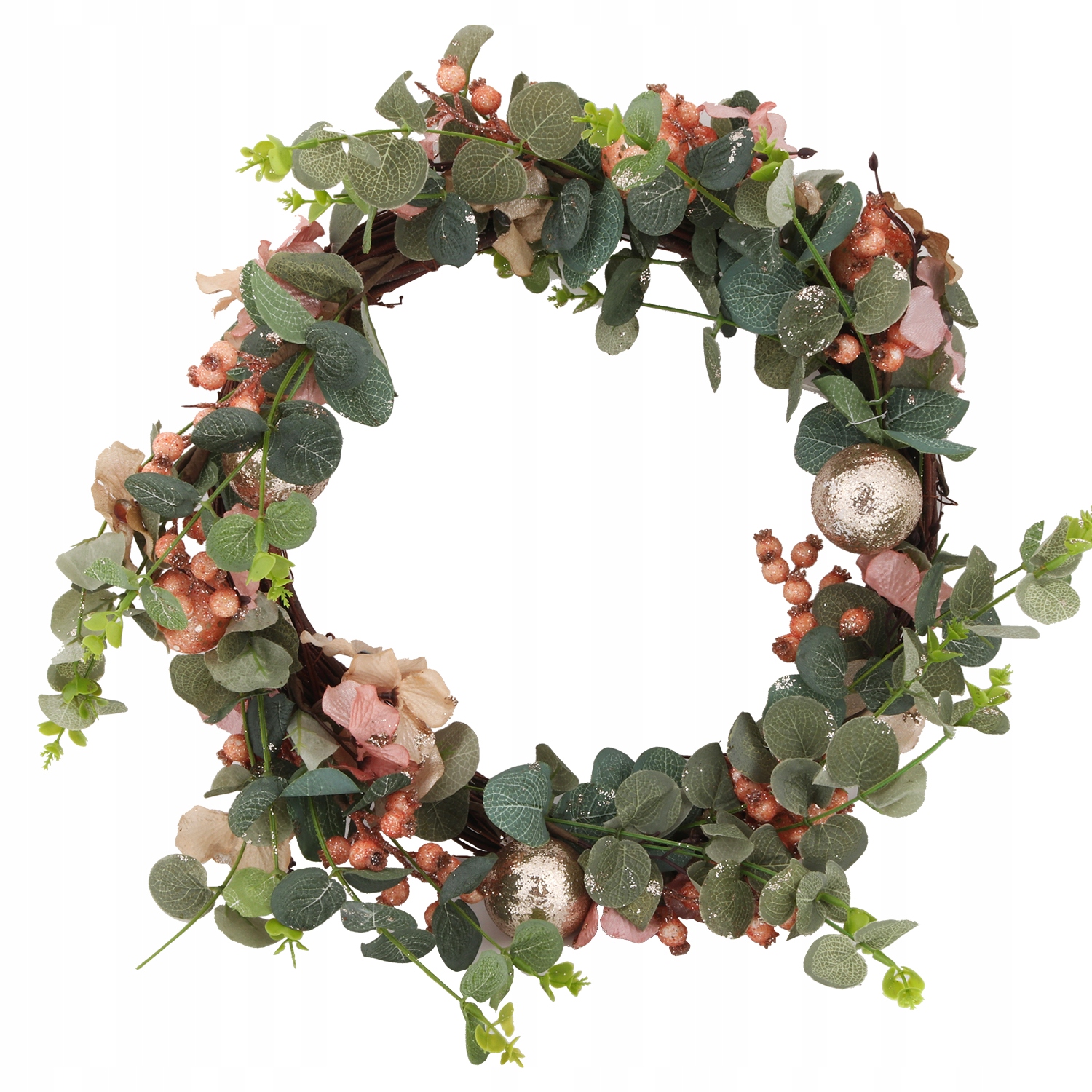 Vánoční věnec bohatě zdobený lososem