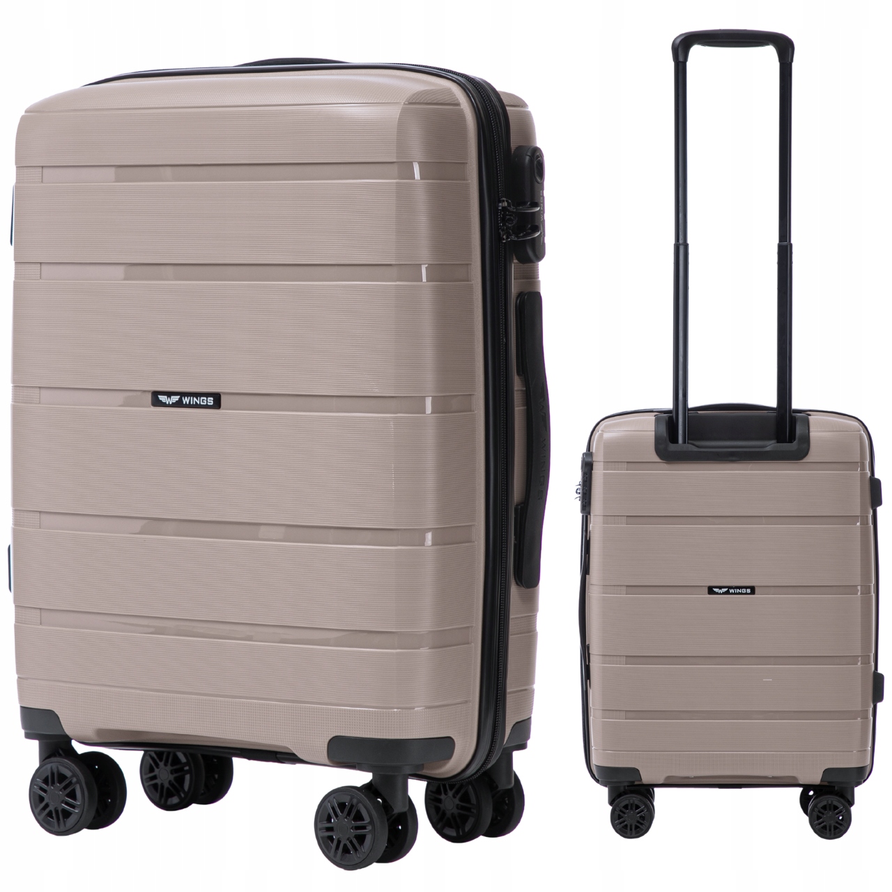 Kabinový kufr tvrdý Příruční zavazadlo Wings Hawfinch 3.0 Champagne cestovní