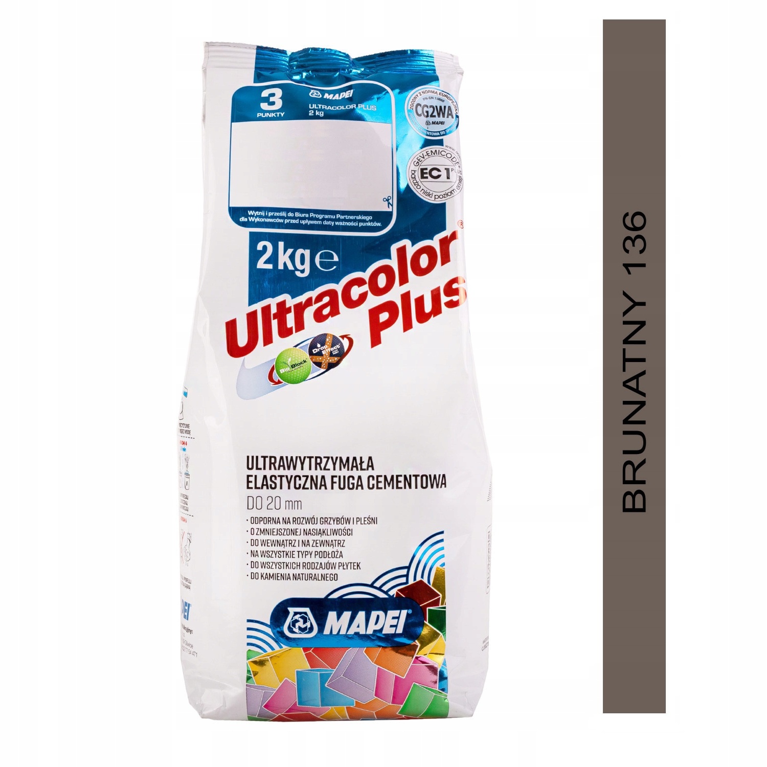 MAPEI FUGA Ultracolor Plus 136 BRUNATNY 2kg