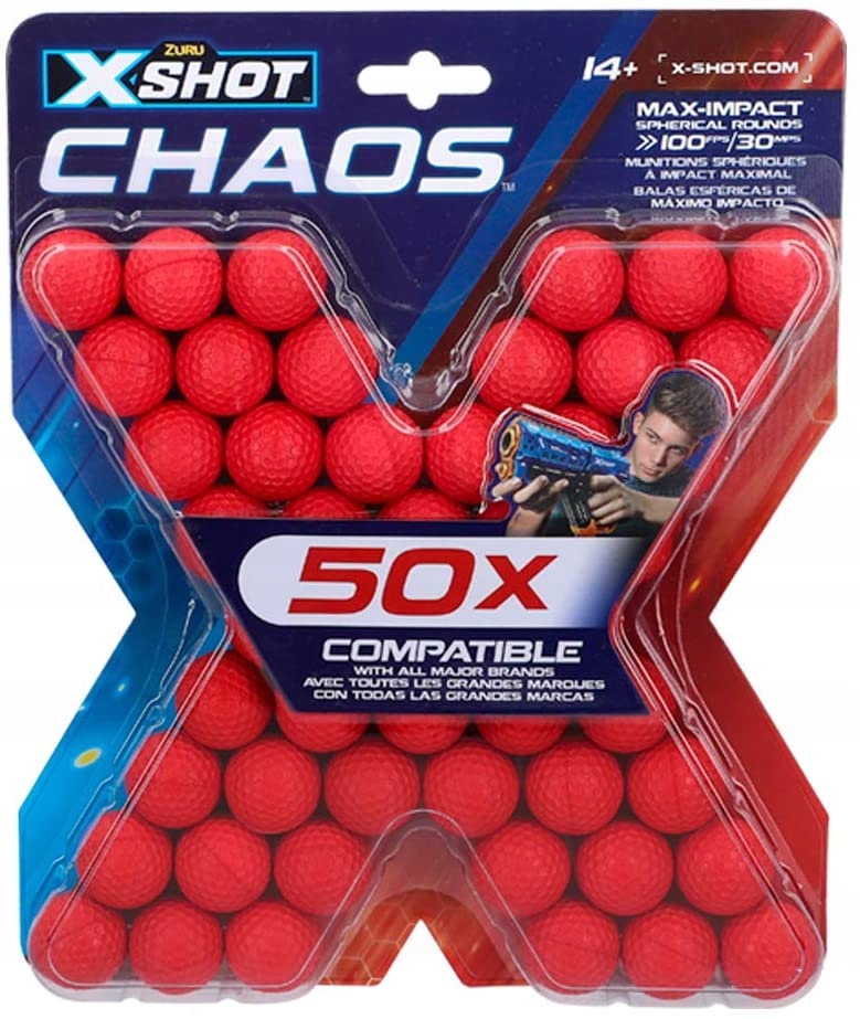 

X Shot Zuru Chaos Kulki Piankowe Do Broni 50 Szt