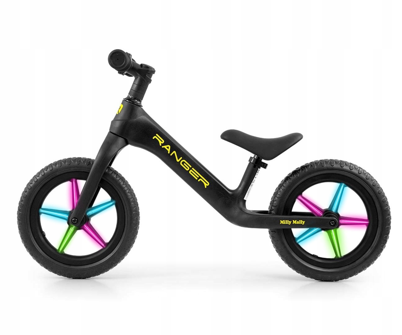 odrážedlo Milly Mally Ranger Flash 12" Lehké, kompozitové, svítící