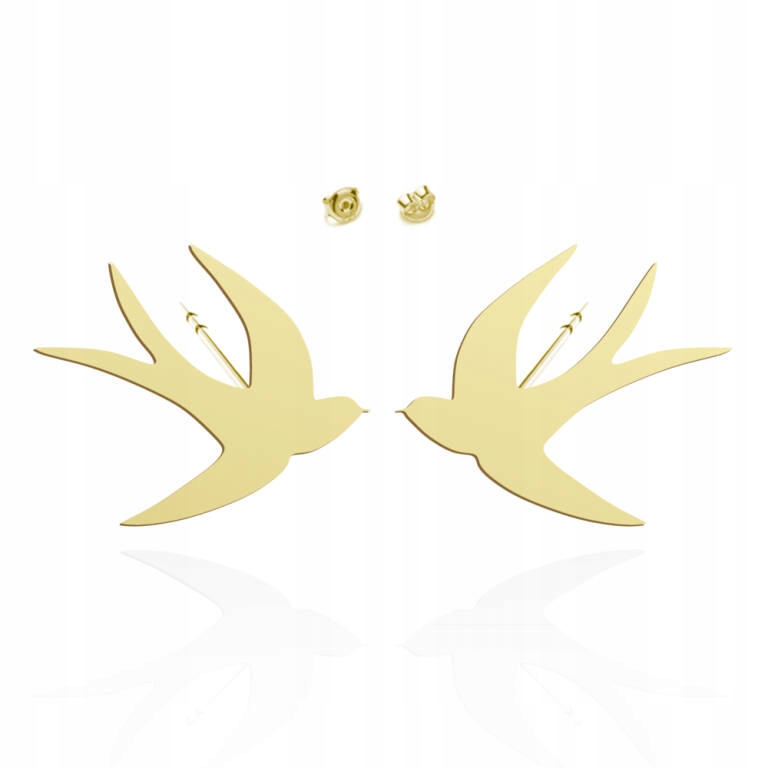 

Pozłaca kolczyki srebrne Jaskółki Tabliczka