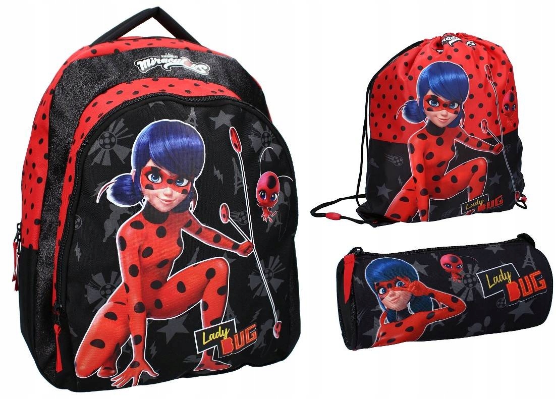 

Biedronka Czarny Kot Plecak Szkolny Worek Piórnik