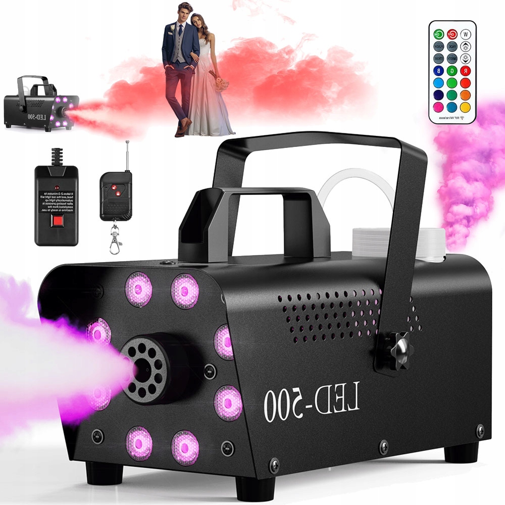 Výrobník Kouře A Mlhy Pro Halloweenské Oslavy S 8 Ledovými 12 Barvami 300 ML