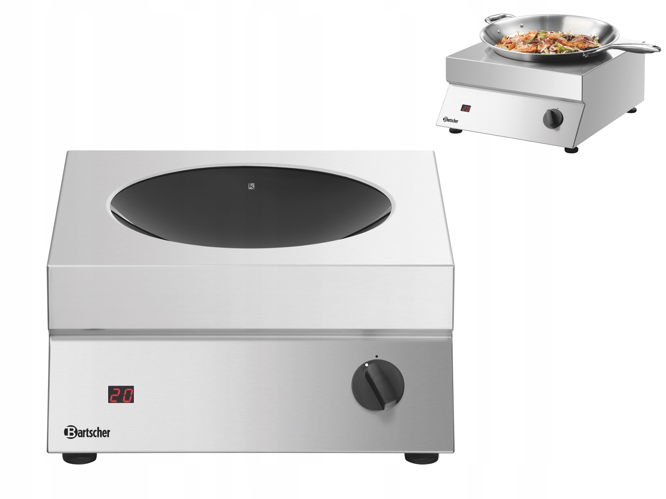 Indukční Wok 293 mm 3 kW Displej Bartscher