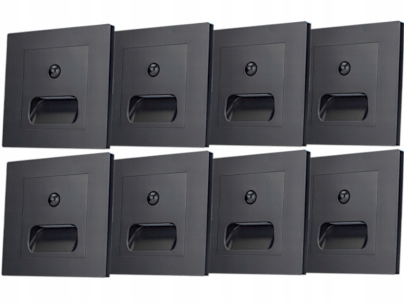 8x Objímka Led lampa 230V Svítidlo Osvětlení na schody Snímač pohybu
