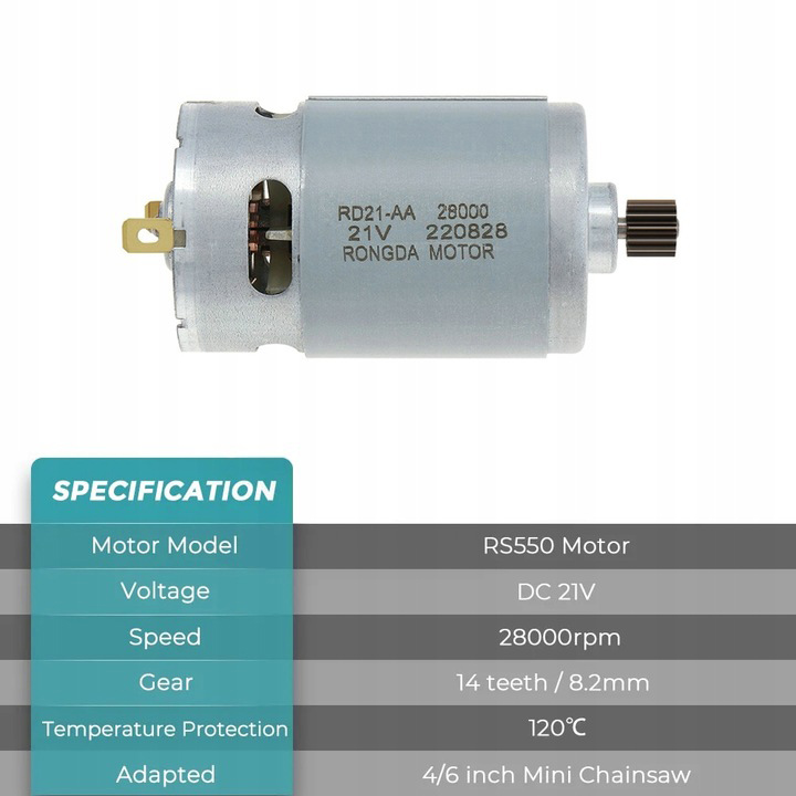 21V Silnik szczotkowy do mini pilarki 4/6" 28 000 obr./min Marka bez marki