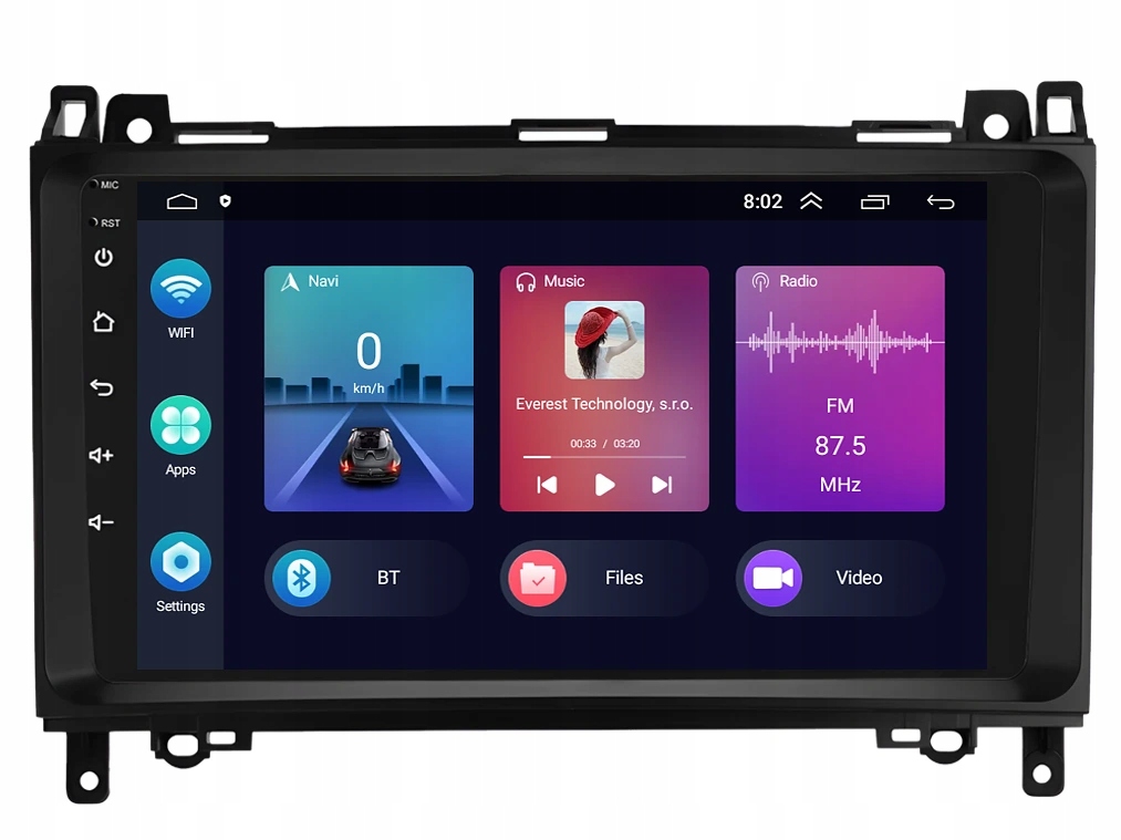 Podofo 2DIN autorádio PEV22 Android, Mercedes-Benz Vw Crafter