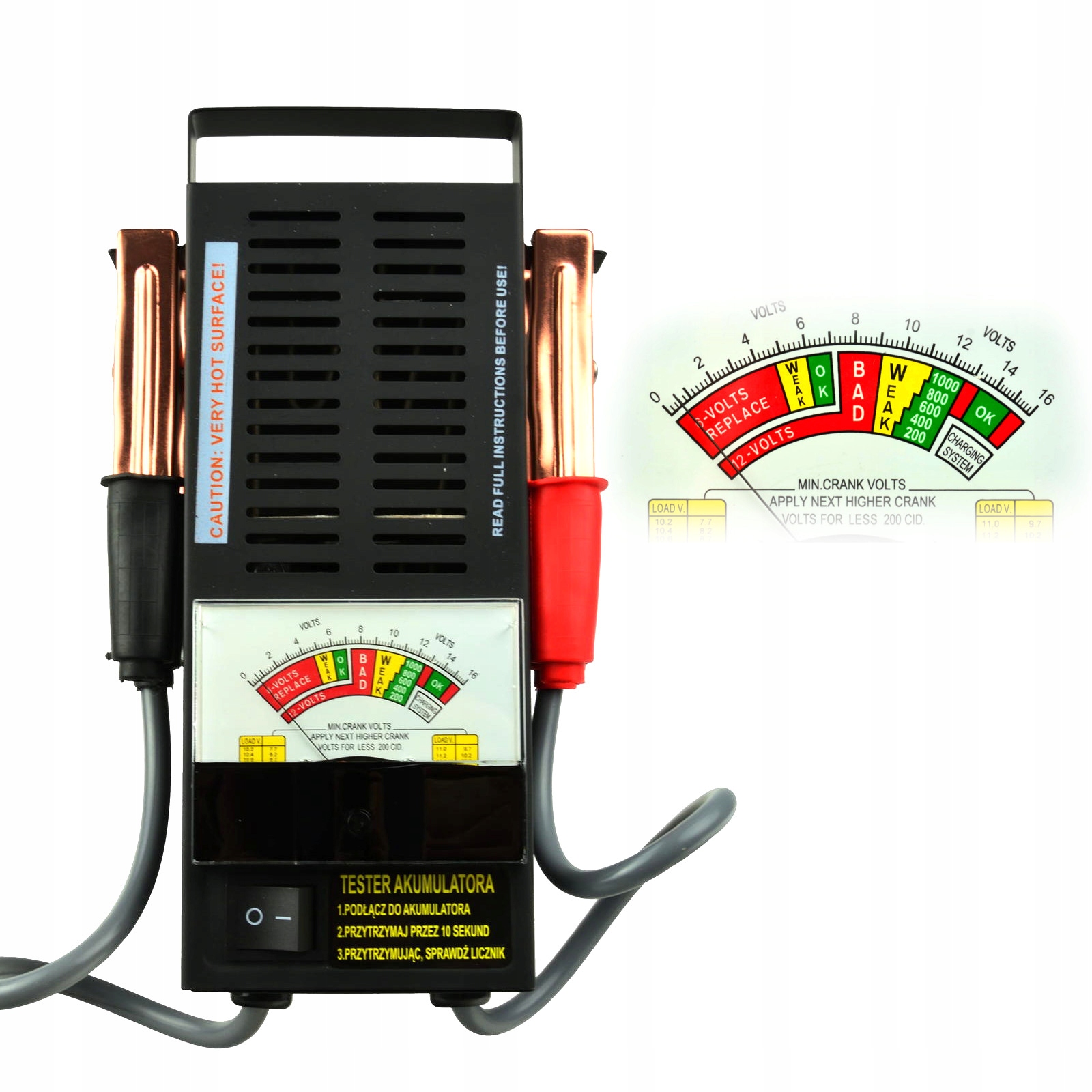

Tester Miernik Analogowy Akumulatorów 6V 12V 100A