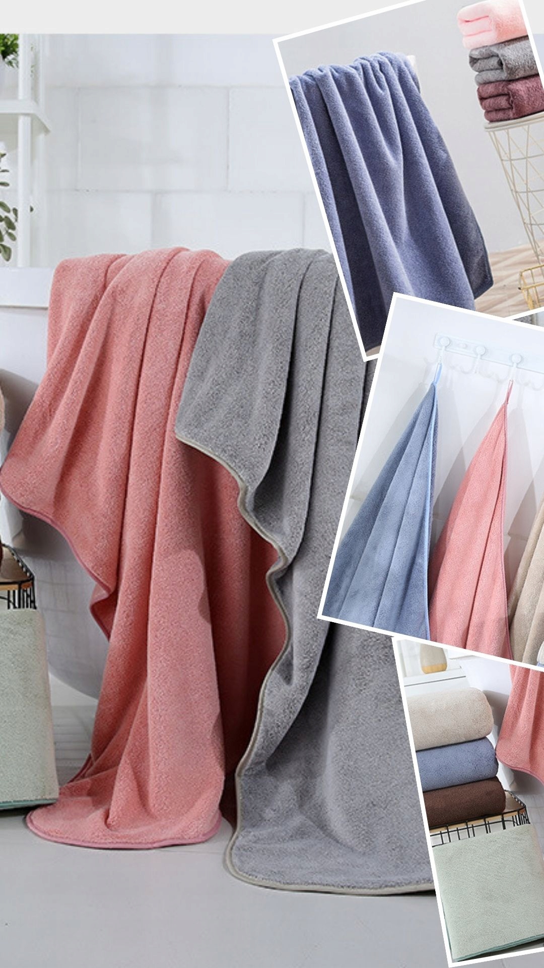 KOMPLET 4 RĘCZNIKÓW 70X140 Z MIKROFIBRY RĘCZNIK KĄPIELOWY SZYBKOSCHNĄCY % Wymiary ręcznika 70x140cm