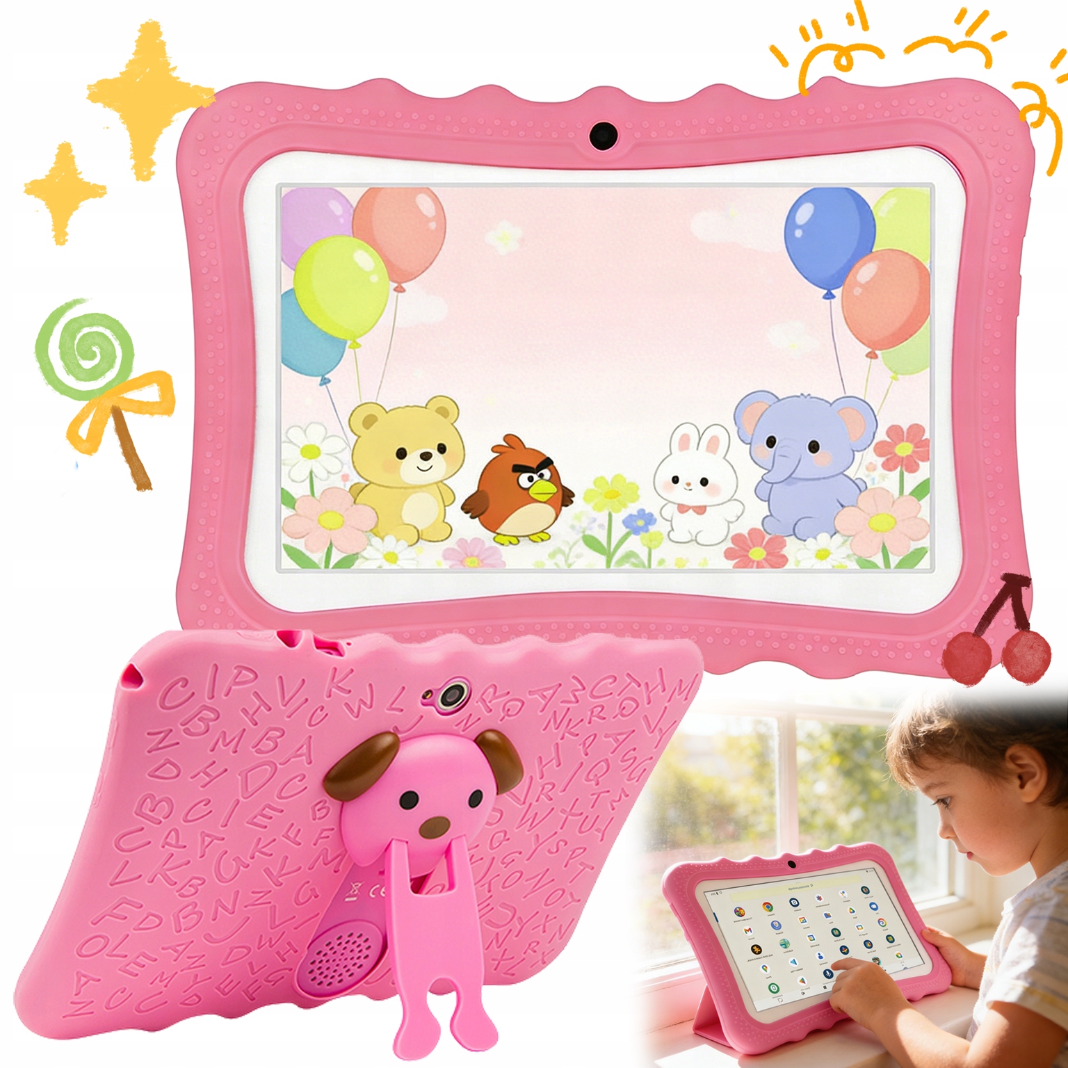 Tablet Pro Děti 7" Skutečné Barvy Přátelský K Oku Dvojitá Kamera