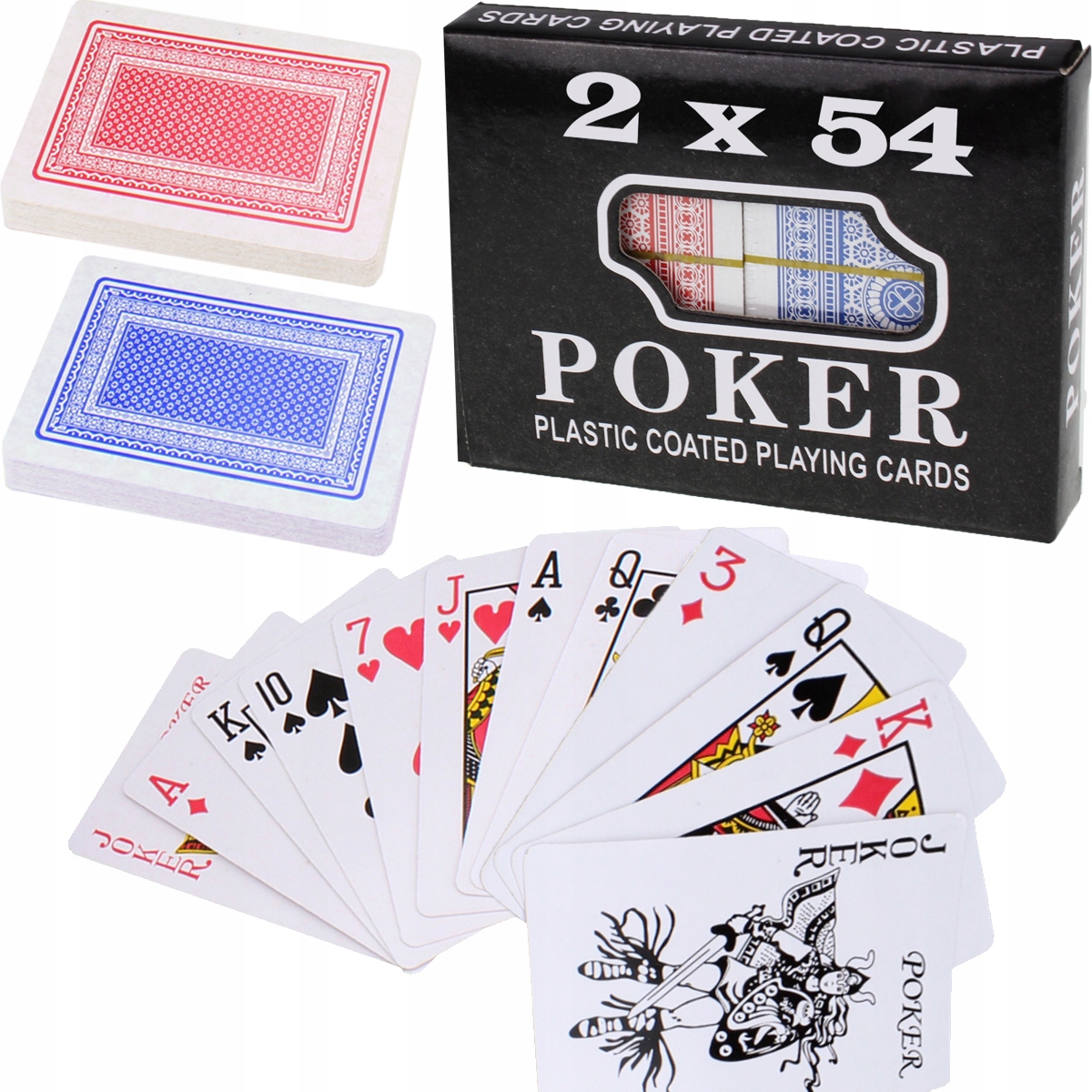 

Karty Do Gry W Pokera Talia Plastik Powlekane 54