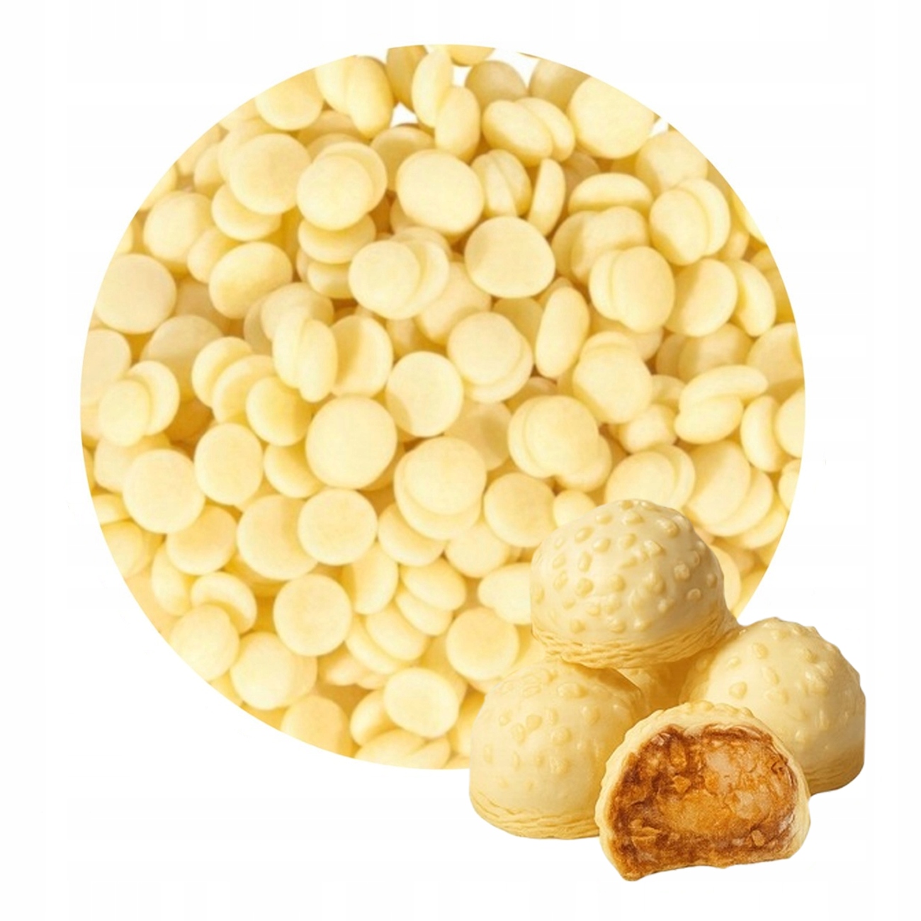 Masło Kakaowe Spożywcze 5KG Tłuszcz Kakaowy Naturalny Dropsy Do Wypieków