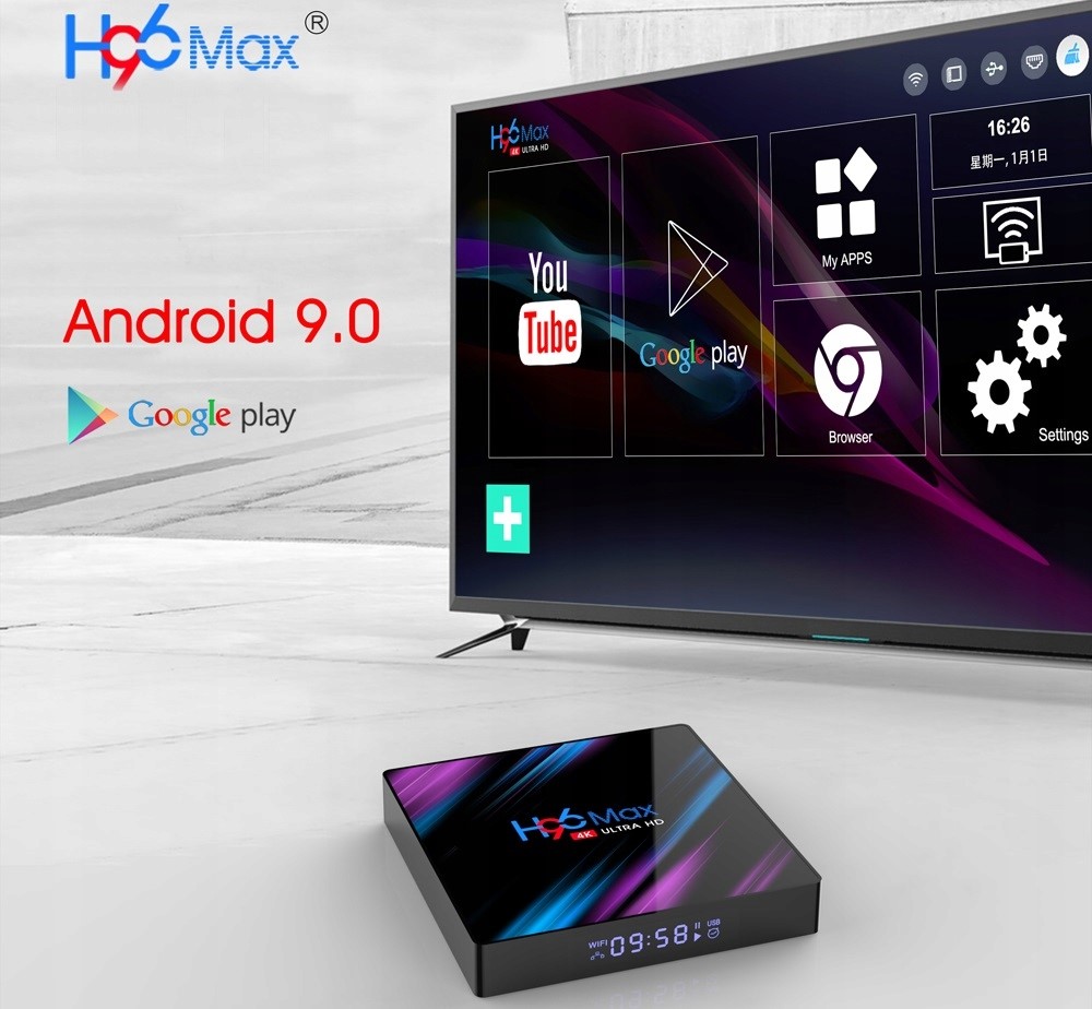 SMART TV BOX H96 MAX ULTRA HD 4K 4 64GB ANDROID 11 PRZYSTAWKA NETFLIX HBO Marka inna