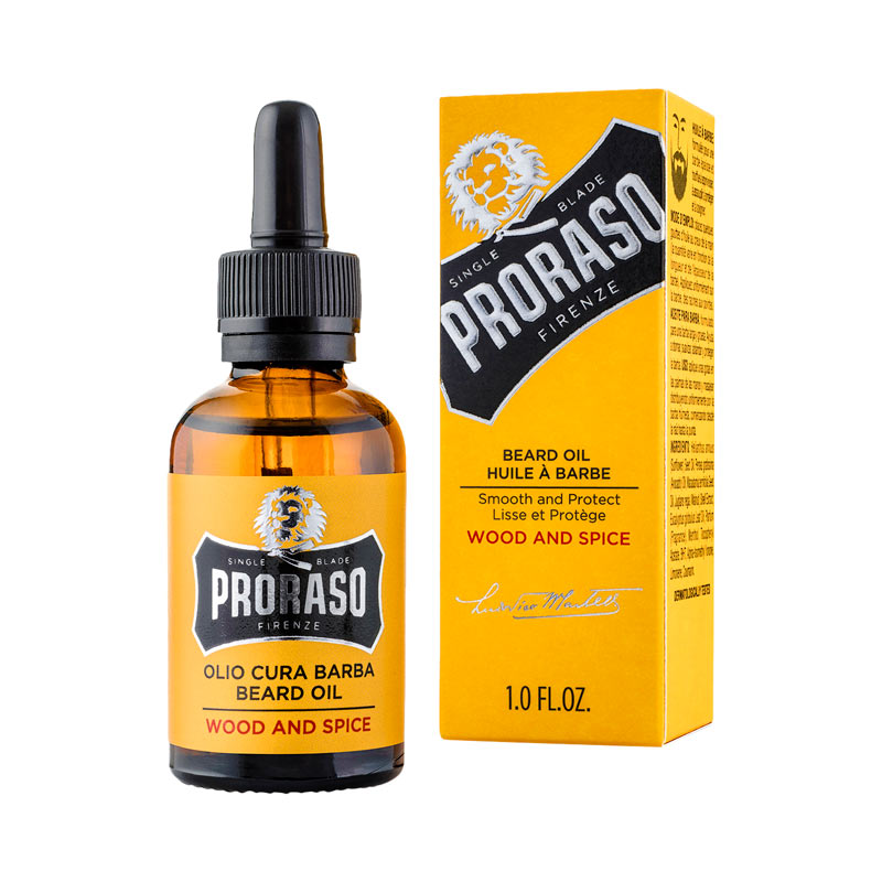 Olejek do brody PRORASO Wood & Spice 30ml Beard Oil