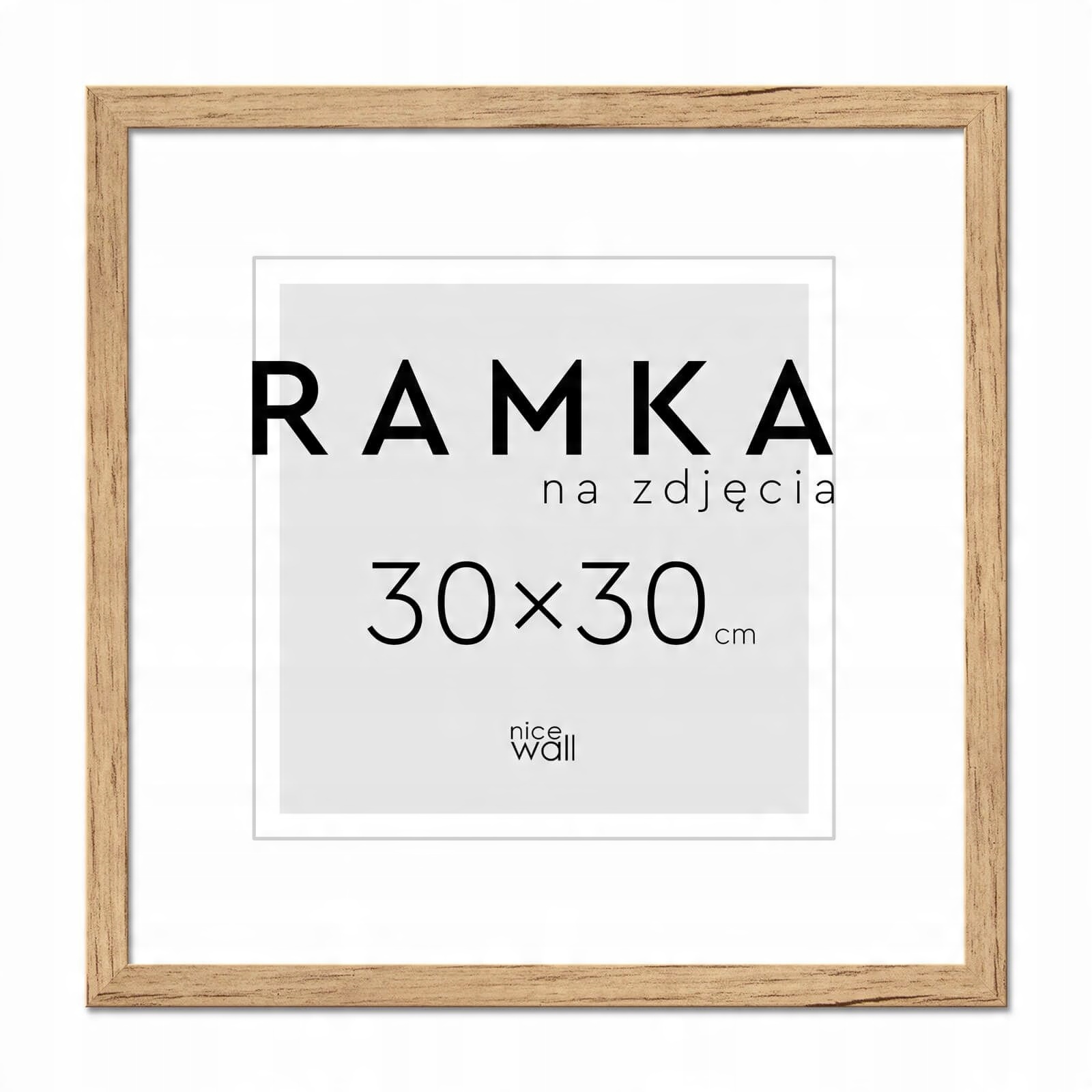 

Brzozowa Ramka na zdjęcia 30x30 cm kwadratowa