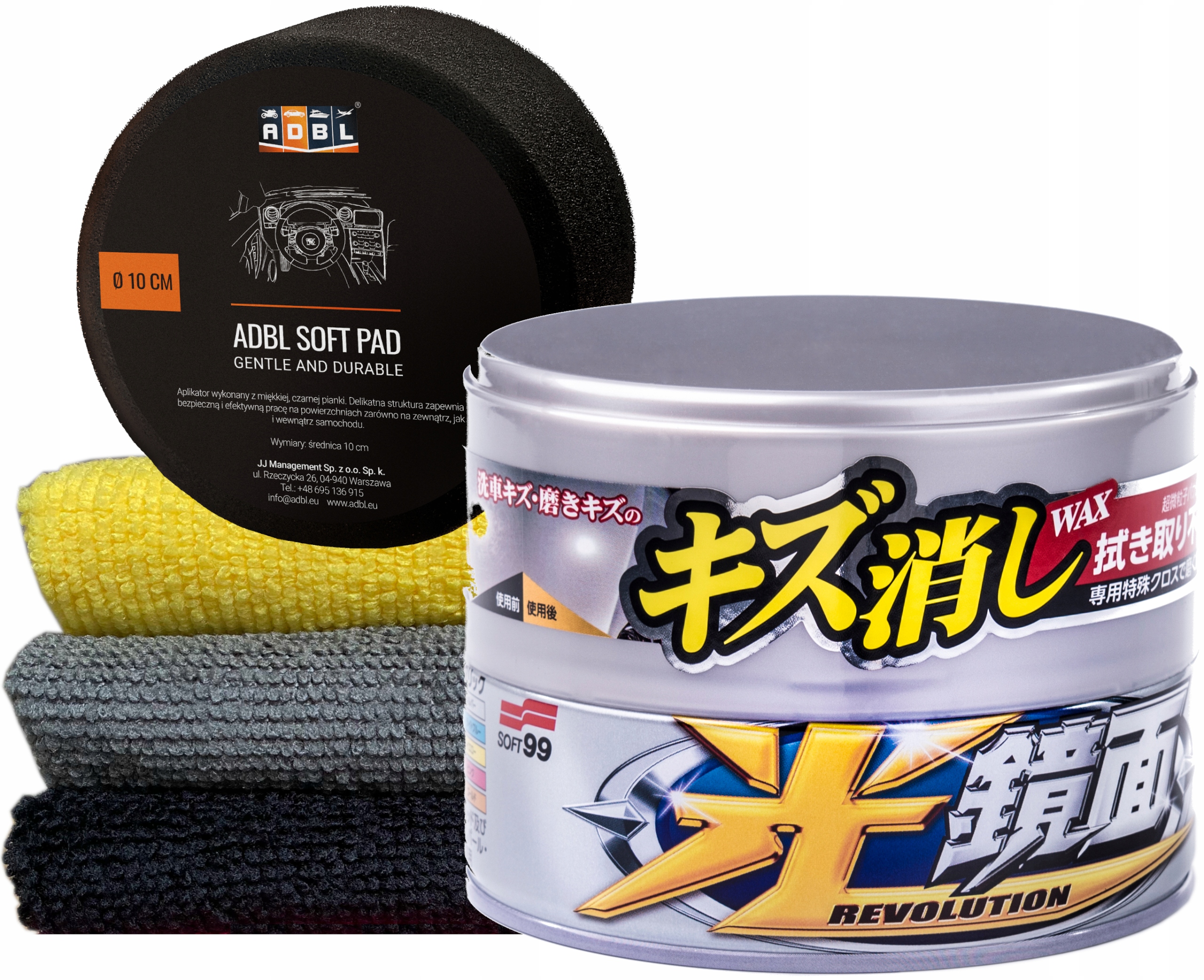 

Soft99 New Scratch Clear Wax Light Wosk Zestaw