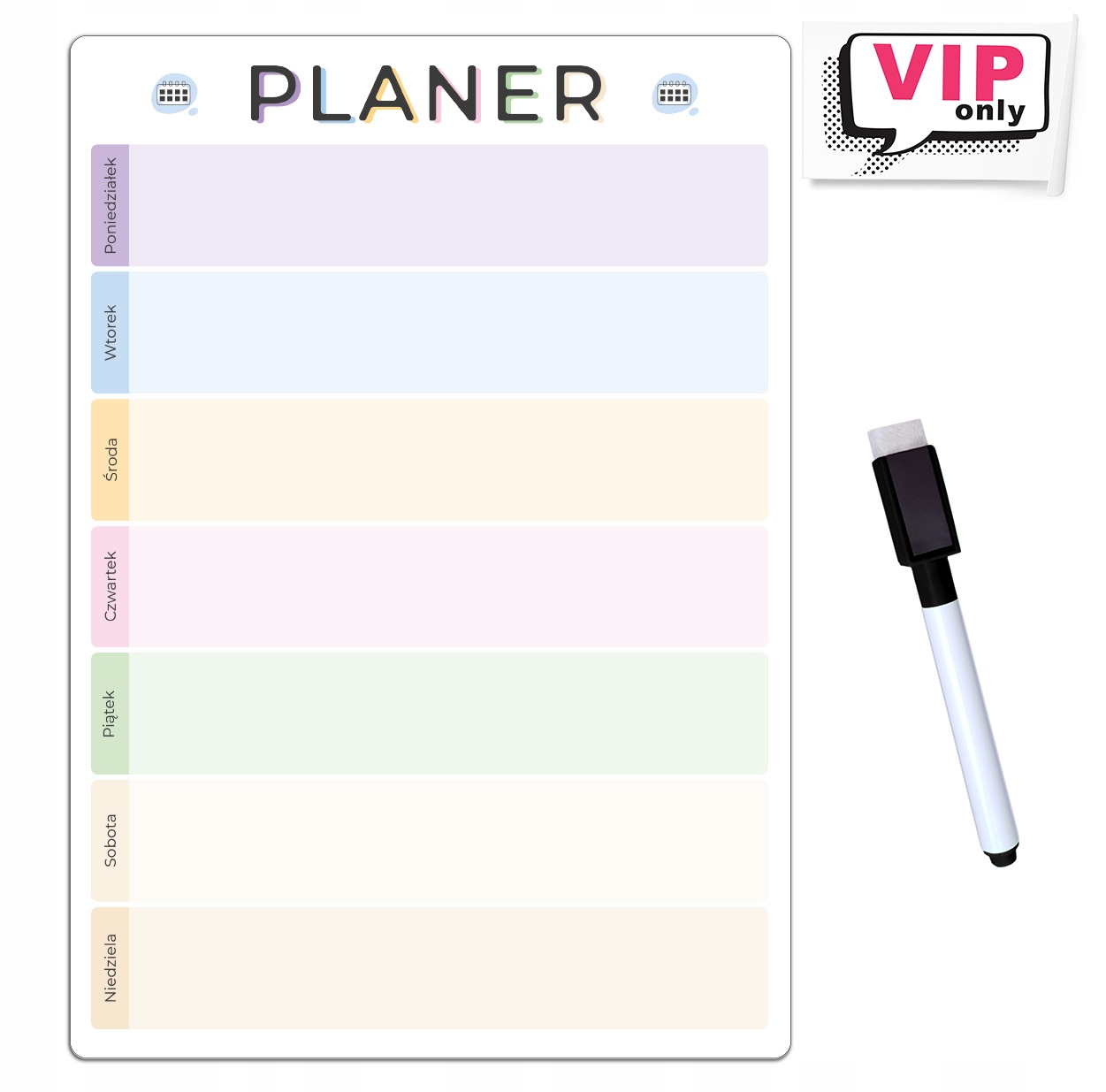 

Planer Na Lodówkę Magnetyczny Planet Tygodniowy A4
