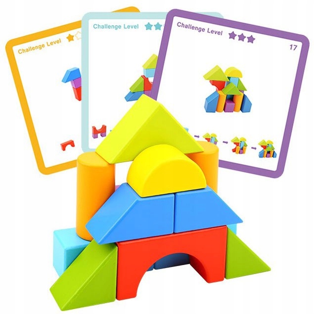 BLOCK GAME UKŁADANKA DREWNIANA KOLOROWE KLOCKI MONTESSORI GRA TOOKY TOY Marka Tooky Toy