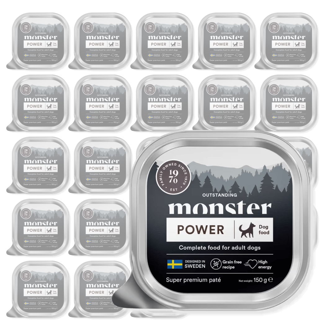 Monster Dog Power Paté 24x150g Vlhké Krmivo pro psy Paštika s kuřecím masem