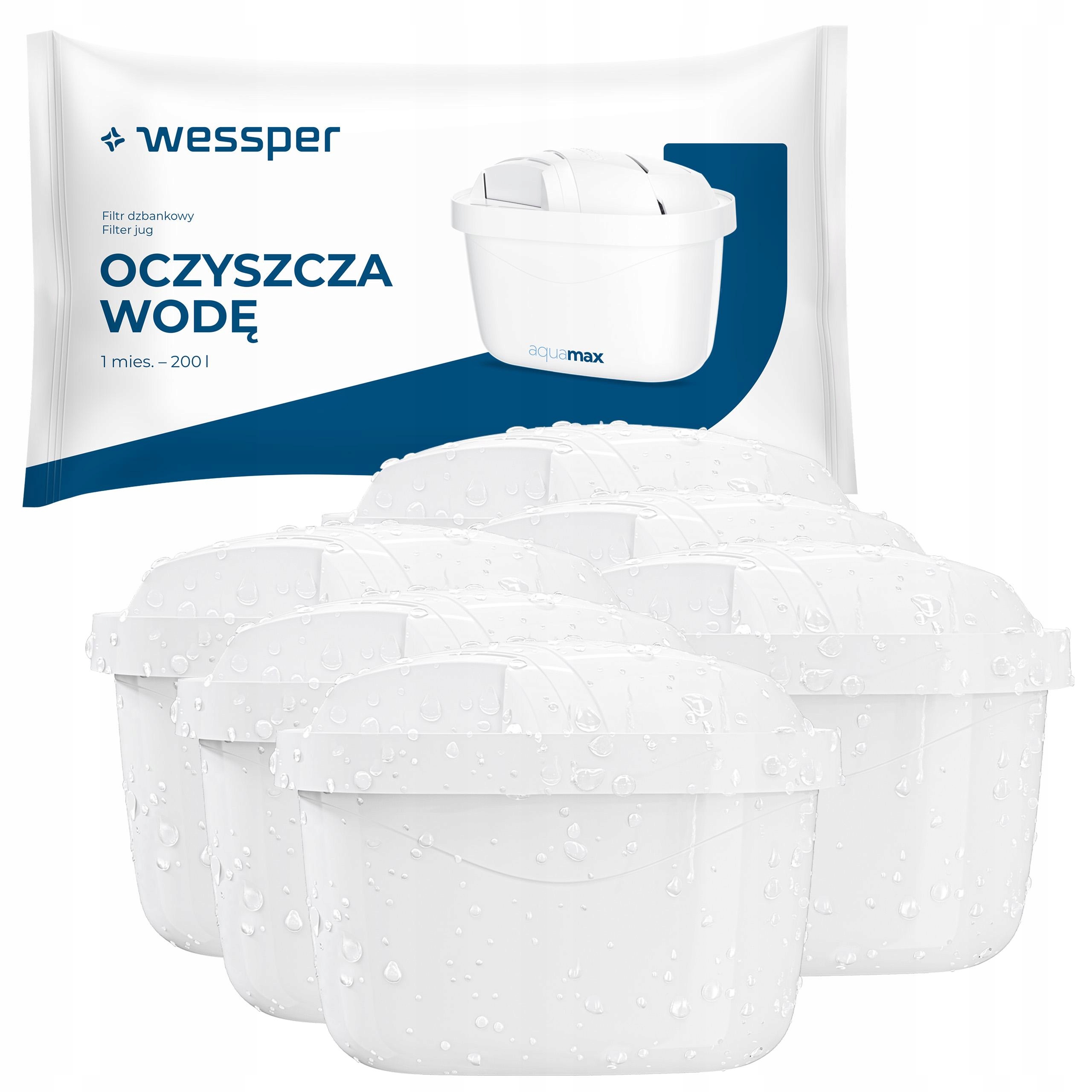 Filtr wody Wessper aquamax 95g do dzbanka do wody Dafi zamiennik 6 sztuk