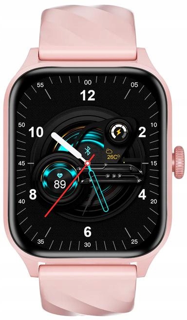 Chytré Hodinky Weofly Active Růžové 1.85" Ips Bt 5.2 Puls SPO2 IP67 7 Dní