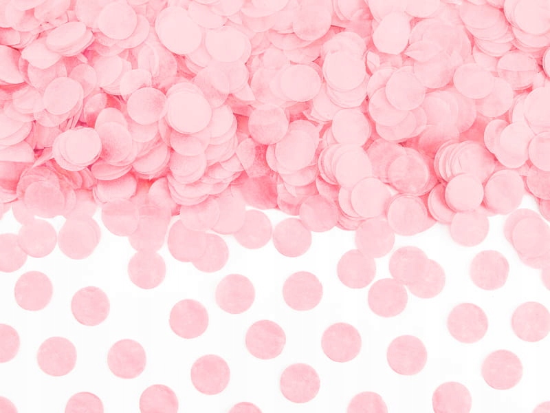 Konfetti Kółka, jasny różowy, 15g chrzest wesele
